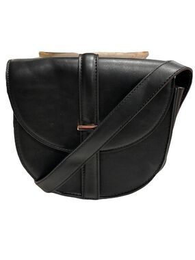Stitch Fix Daily Look Faux Leather Flap Crossbody Bag Black